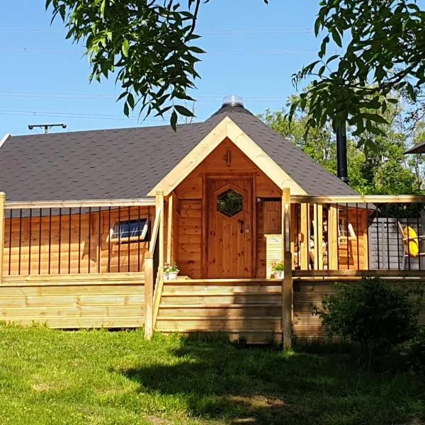 The Hive - Unique log cabin with wood burning stove, hotel in Whitland