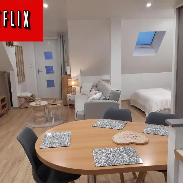 Studio cosy spacieux lumineux avec terrasse, hotel in Vézelois