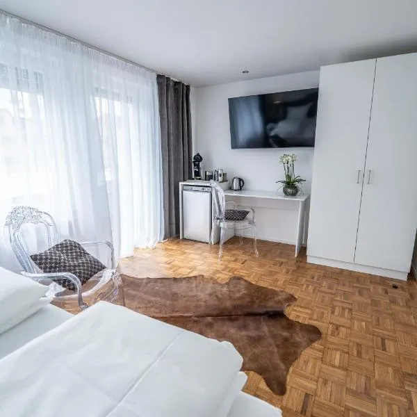 City Apartments FN L 6 KLIMATISIERT mit Balkon - Deluxe Doppelzimmer, hotel v destinaci Friedrichshafen