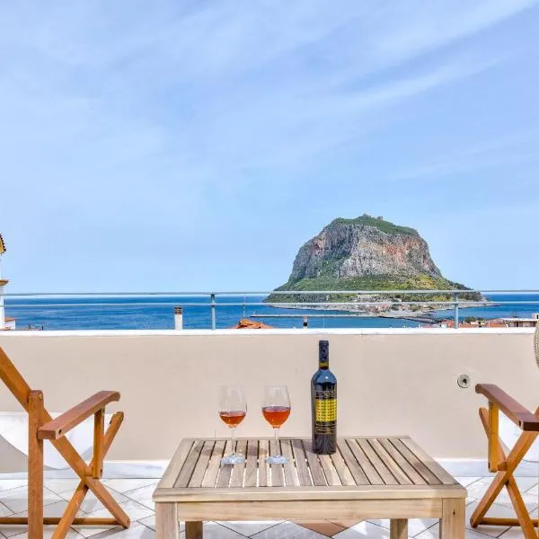 Monemvasia Modern Flat with Panoramic Sea View, hotel in Monemvasia