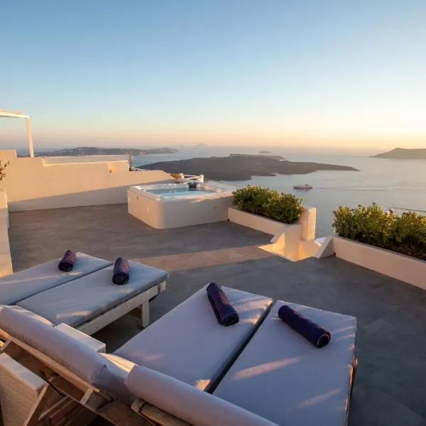Sunset View Villa Santorini - with Outdoor Jacuzzi, hotel v destinaci Firostefani
