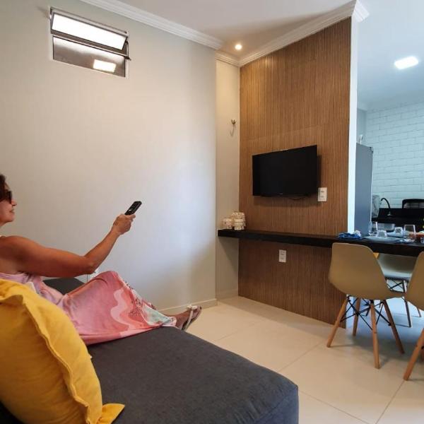 Studio pé na areia com 2 quartos, sala e cozinha - Foto 5