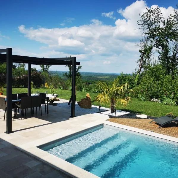 "Notre Bastide" Maison et table d'hôtes sur réservation, Piscine, Climatisation, Jacuzzi, hotel in Marcillac-Saint-Quentin