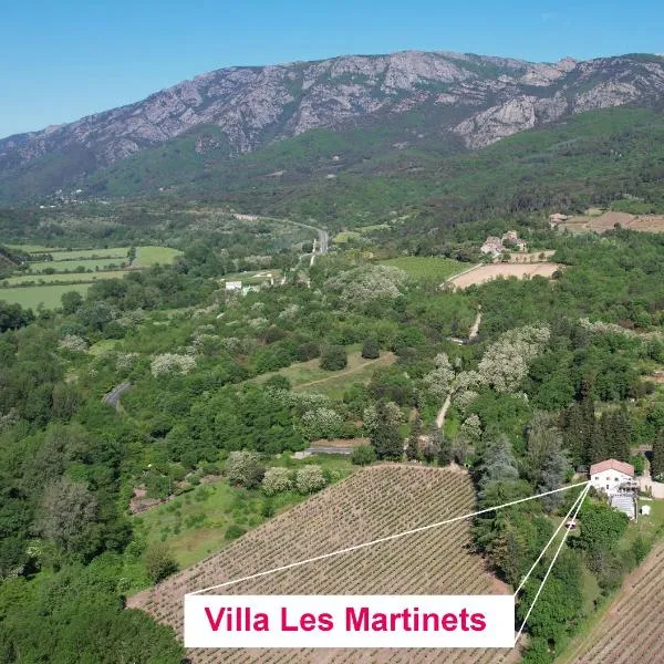 Villa Les Martinets - Piscine et Jacuzzi-Voie Verte Passa Pais-Gorges d'Héric-Massif du Caroux-Chambre d'hôte, hotel in Vieussan