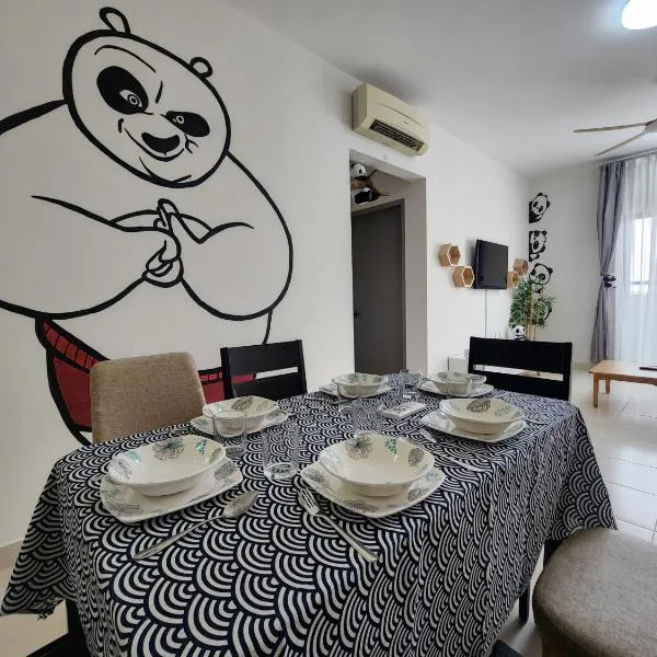 Netflix Panda House 3B2R Rimbayu kota kemuning with Atari games, hotell sihtkohas Teluk Panglima Garang
