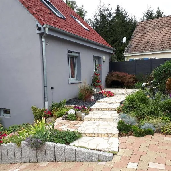 Gite Terre d'Helene 4 à 5 pers proche Strasbourg 42 m2, 3 étoiles, wifi, paisible, jardin, proche commerces,16 atouts, animaux acceptés, hotel in Berstett