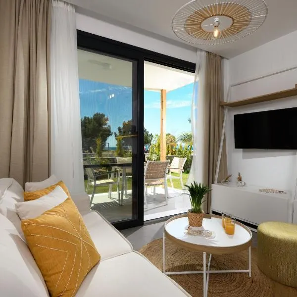 NiSea Beach Apartments, hotell i Prínos