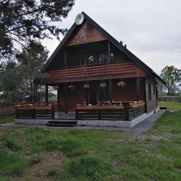 dom drewniany pod lasem, hotel in Pokrzywnica