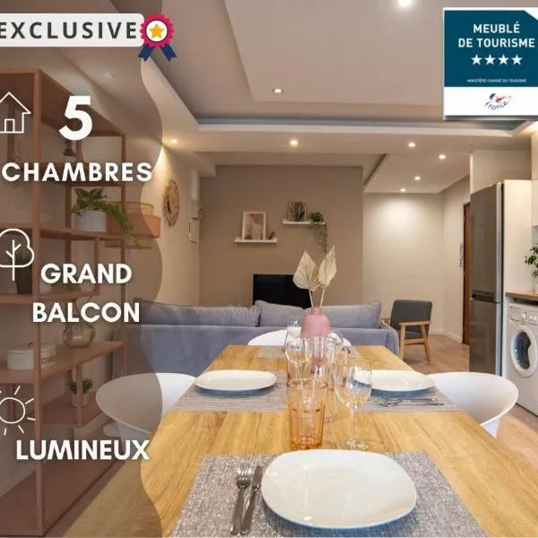 "Envie Lyonnaise" Location - 10 personnes - Terrasse - WIFI Fibre optique, hotel v destinácii Lyon