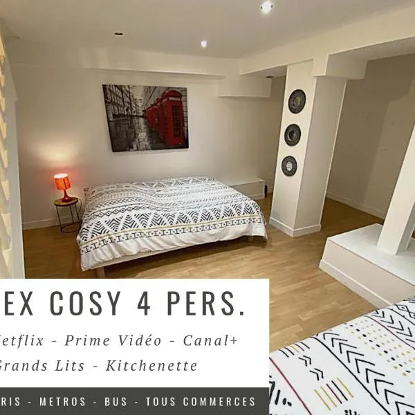 Duplex Cosy proche Paris(5mn)sans commission en +, hotell sihtkohas Alfortville