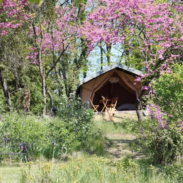 Les Toiles de La Tortillère tentes luxes safari lodge glamping insolite, hotel in Marçay