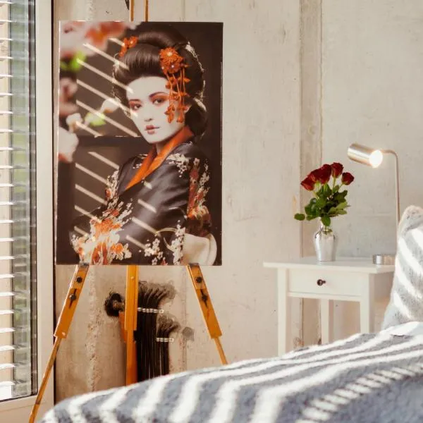 Loft-Apartment - Bestlage am Kurpark mit Terrasse - kostenloses Parken - Küche - Netflix - Waschmaschine, hotel di Wiesbaden