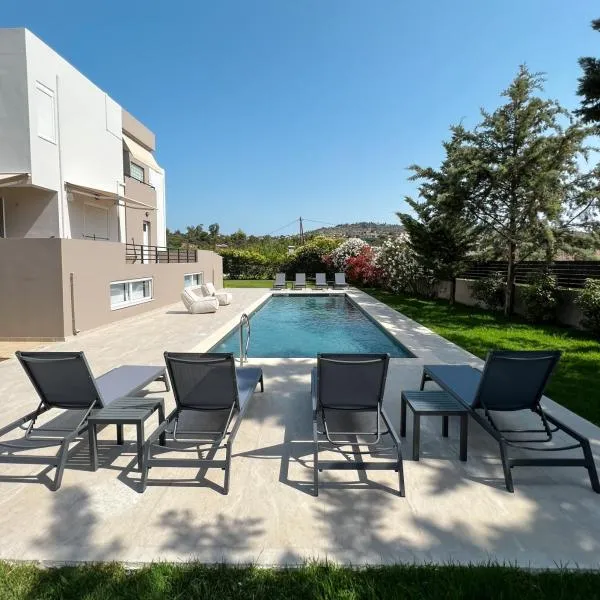 Villa Sweven Chania , Private Pool & Stunning Sunsets , Near the Beach、ソウダのホテル