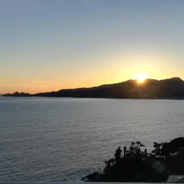 Una Conchiglia sul Mare Attico vista Portofino, hotel Zoagliban