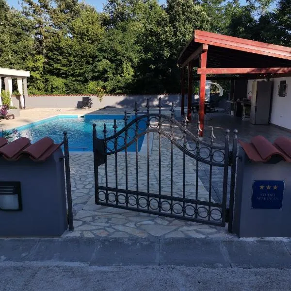 two studio apartmans whit big pool, hotel en Gračišće
