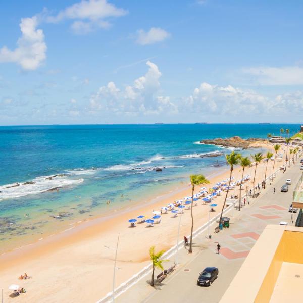 Belíssimo Flat direto na praia da Barra - Flat beira mar no circuito do Carnaval