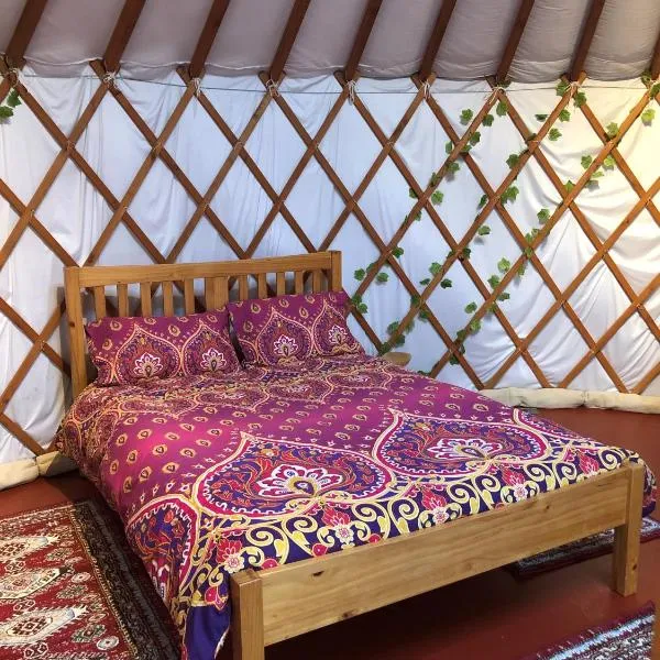 The Yurts at Burnt House Farm, hotel v destinaci Newport