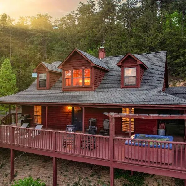 Private Mountain Cabin, hot tub escape in the Smokies, with THE view, hotel v destinaci Sevierville