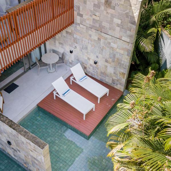 LUXO-DECK molhado privativo-Melhor LOCALIZAÇÃO de Pipa