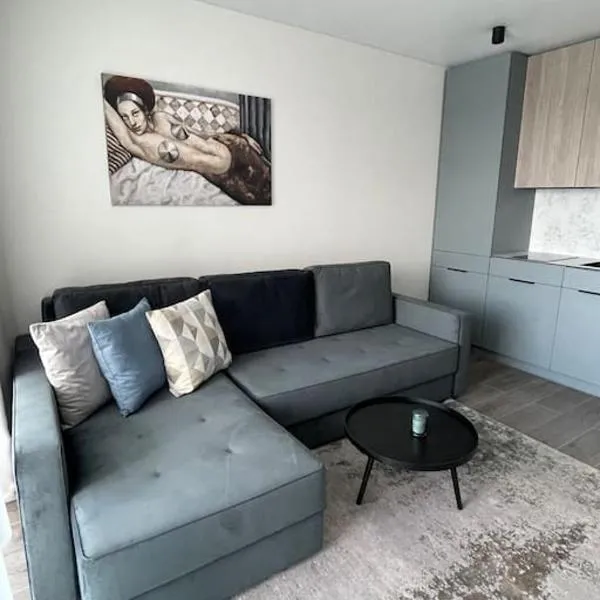 SUNNY studio w balcony and heated pool in Mano Jūra 2,位于帕兰加的酒店
