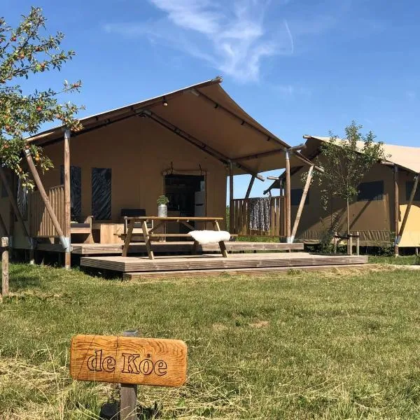 De Hazelaarshof Luxe glampingtent bij natuurgebied De Millingerwaard, hotel v destinaci Kekerdom