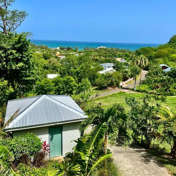 Le Surf Lodge, chambre avec vue mer dans un écrin de verdure, hotel v destinaci Deshaies