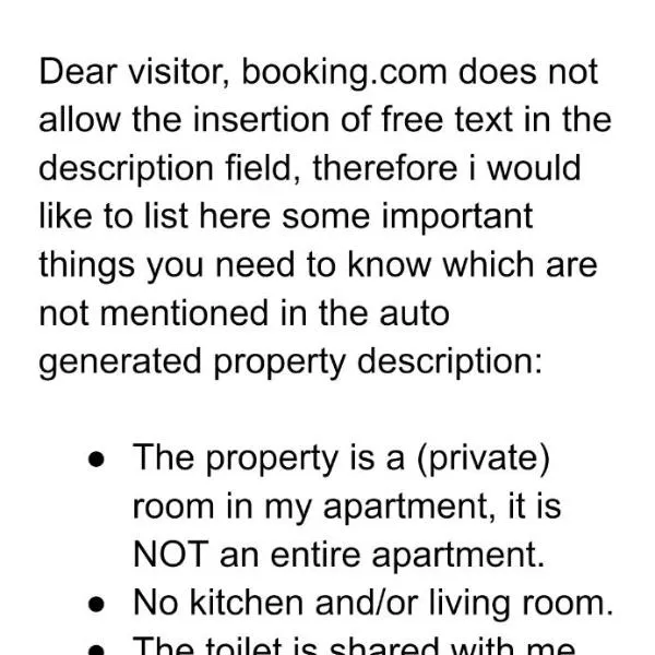 NICOLE, not for parties, not a hotel, room with shared bathroom, no kitchen, hotel ad Amsterdam