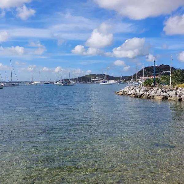 Appartement PIEDS DANS L'EAU VUE MER ACCES PLAGE ET PISCINE, hotel a Marigot