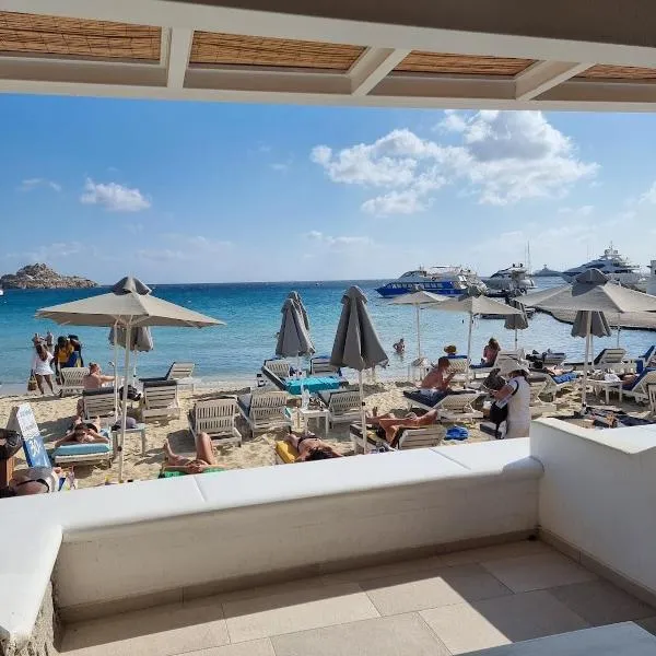 Acrogiali Beachfront Hotel Mykonos: Platis Yialos Mykonos şehrinde bir otel