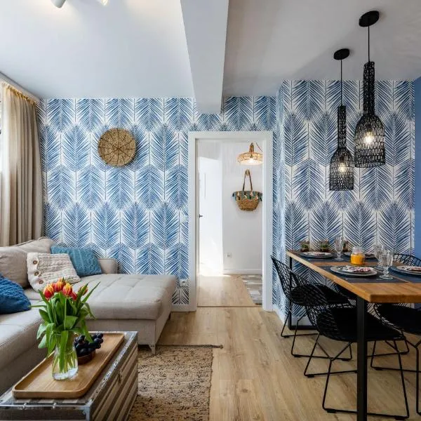 APARTAMENT 20B BLUE MARINE dwie sypialnie BASEN BRODZIKI PLAC ZABAW the BEST OF PODDĄBIE przy plaż, hotell i Poddąbie