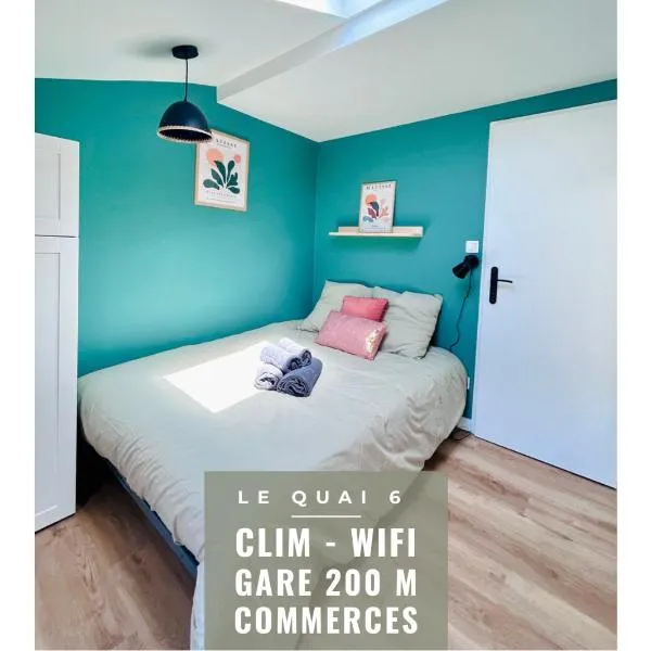 LE QUAI 6 - Studio neuf CALME LUMINEUX - CLIM - WiFi - Gare à 200m, hôtel à Agen