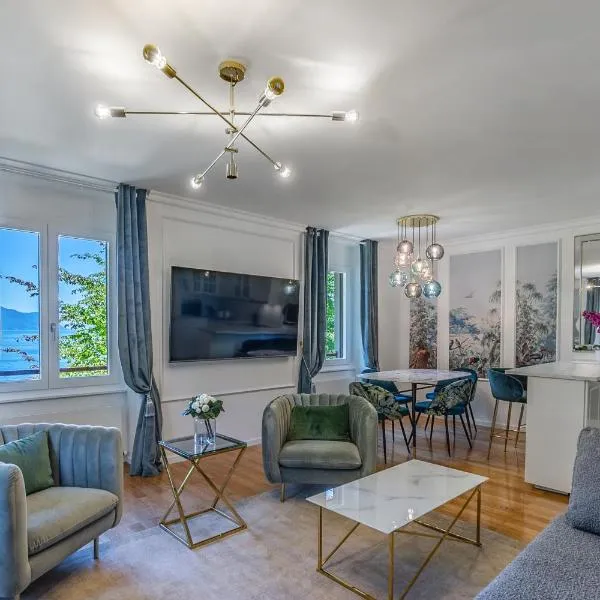 Soft Glam 1-bedroom appt - Lake & Mountain View、モントルーのホテル