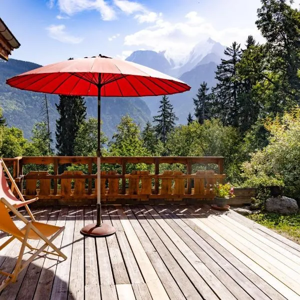Très beau chalet vue Mont-blanc – hotel w mieście Saint-Gervais-les-Bains