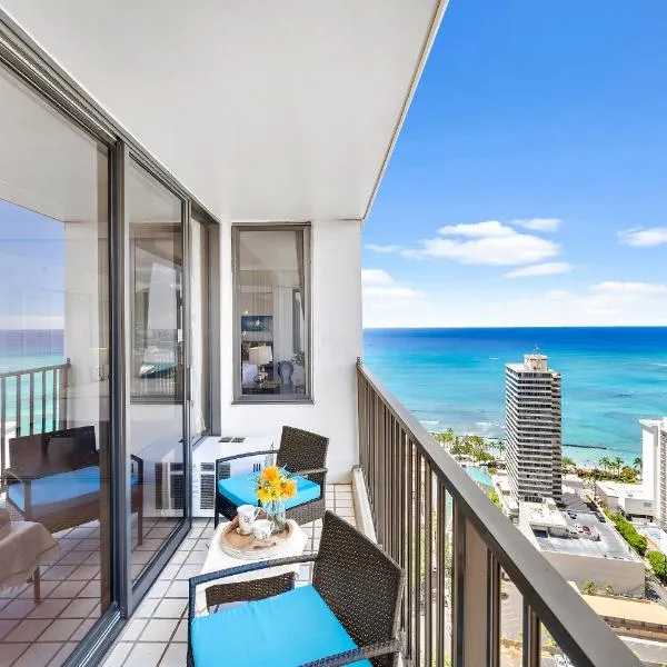 36Fl with Ocean View, Mins to Waikiki Beach, Parking, hotel v destinácii Honolulu