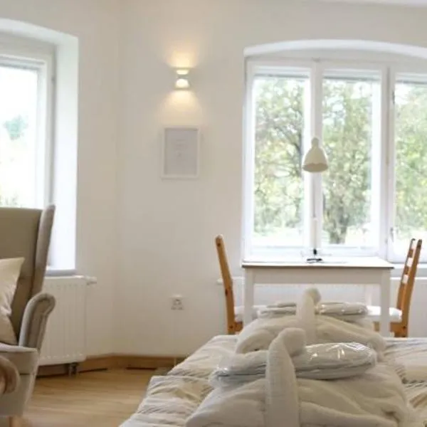 Grüne Wiese - Gäste-Minibungalow in der Edermühle, hotel v destinácii Grosspertholz