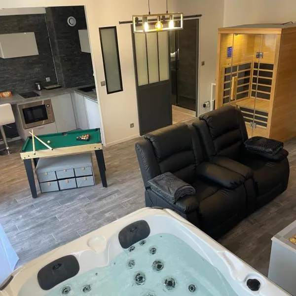 T2 rénové, jaccuzi, sauna, sièges massants, jardin, parking, métro, hotel v destinaci Toulouse