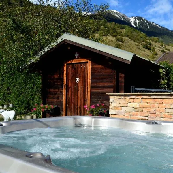 Chalet avec Jacuzzi, billard, jardin clos, proche Paradiski, hotel in Aime La Plagne