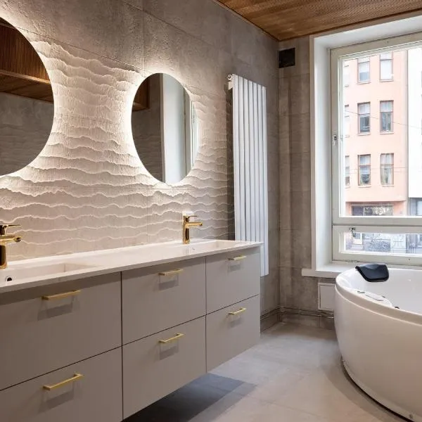 2ndhomes Luxury 3 BR Brand New 106 m2 Apartment with Spa in Helsinki Center, hotel in Helsinki