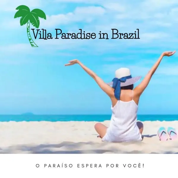 Villa Paradise in Brazil - Praia de Guaratiba Prado-BA, отель в городе Алкобаса