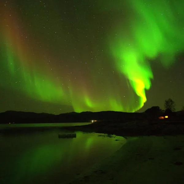 Off-the-grid cabin on the island of Senja in northern Norway, hotel in Vangsvik