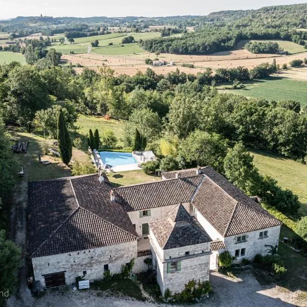 MANOIR Le Moulinal47 - vue panoramique, hotel en Tournon-dʼAgenais