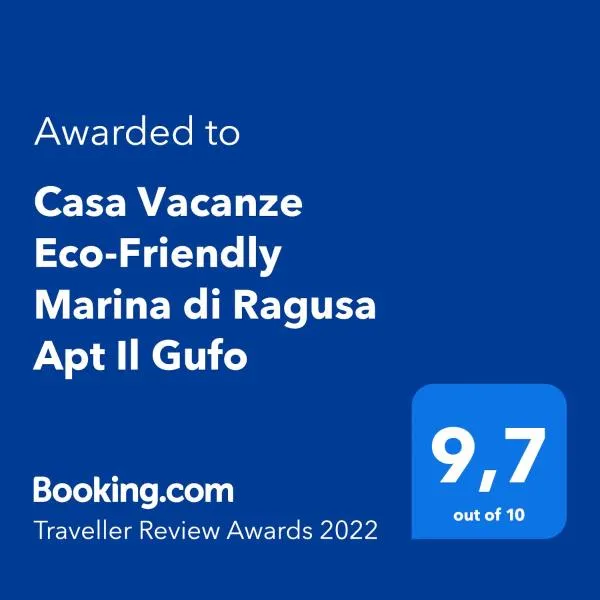Casa Vacanze Marina di Ragusa Apt Il Gufo, отель в Марина-ди-Рагуза