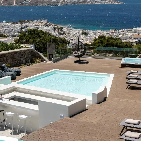 Villa in Mykonos - 6 bedroom - 1km from Mykonos Town - Infinity pool - Sunset view、ミコノス・シティのホテル