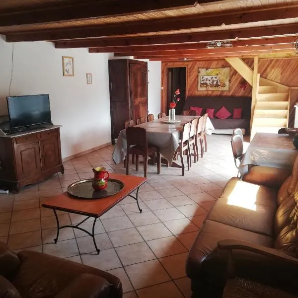 Grand gite 14 personnes ,cour ,salle de jeux, proche du village , commerces, hotel in Murat