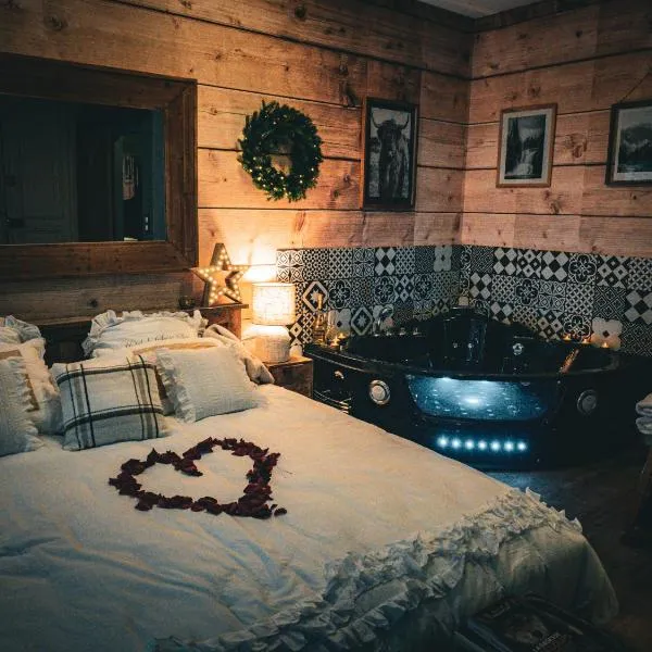 Le Chalet romantique en montagne, SPA, Écran cinéma, Lit king size, day use, 5min centre, hotel en Évreux