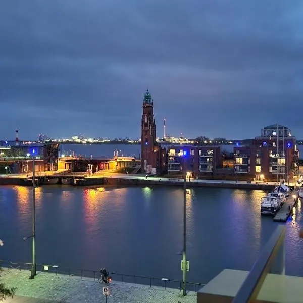 HOMEY Apartments Harbor Suite - Sea View, Parking, 2 Bathrooms, Hotel in Bremerhaven