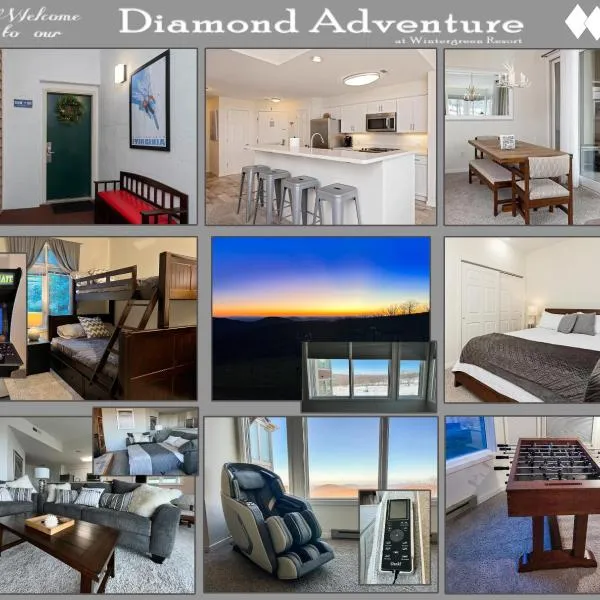Diamond Adventure Slope Side with Foosball and Arcade at Wintergreen Resort – hotel w mieście Lovingston