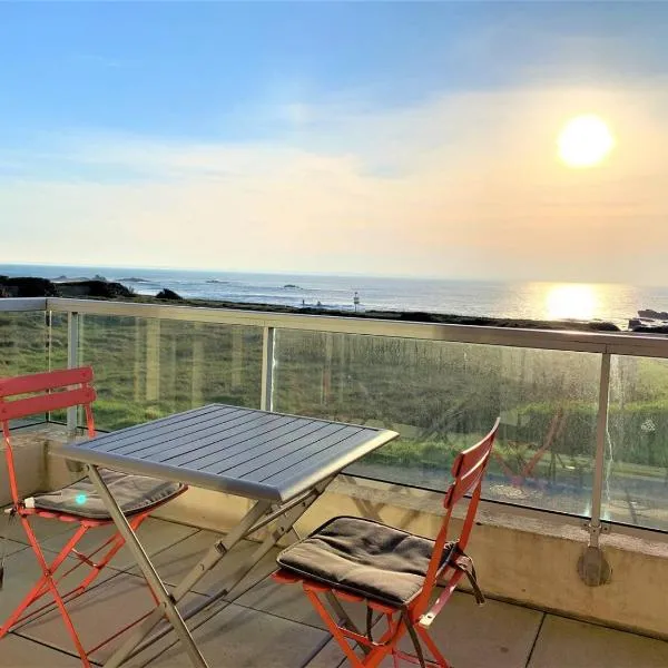 Studio cabine cosy à Quiberon avec vue mer et garage - FR-1-478-184, hotel in Quiberon