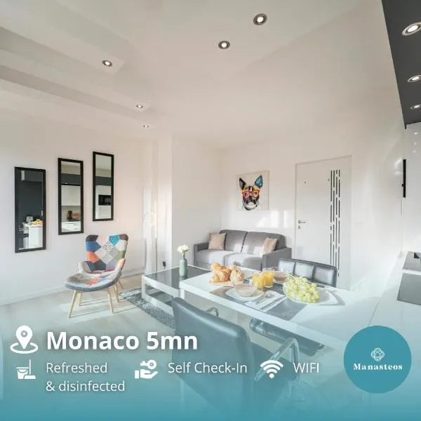 Frontière Monaco, Appartement Rénové Entièrement - AG, hotell i Beausoleil