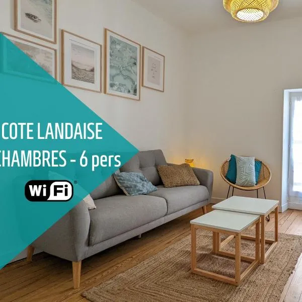 Le Cosy & Reposant, 3 étoiles, 6p, 7 min Océan & Plage,, hotell i Magescq